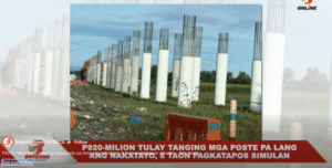 P920-million bridge with only poles standing, 8 years after inception